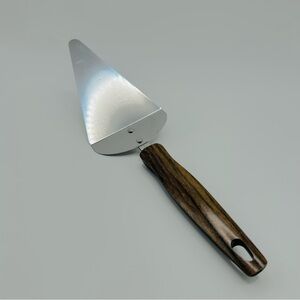 Vintage EKCO Pie and Cake Server with Wood Grain Handle